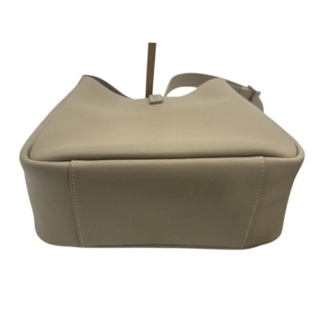 Yves Saint Laurent YSL Smooth Calfskin Small Le 5 A 7 Soft Hobo Bone Bag Purse - Picture 6 of 11